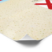 信号航海のフラグのアルファベットとビーチ ポスター (コーナー)