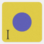 信号航海のフラグアルファベットシールI スクエアシール (正面)