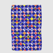 信号航海のフラグチェッカーのデコア ゴルフタオル (正面)