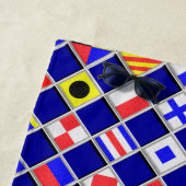 信号航海のフラグチェッカーのデコア ビーチタオル (インサイチュ)