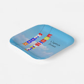 信号航海のフラグハッピーバースデー紙プレート ペーパープレート (傾斜あり)