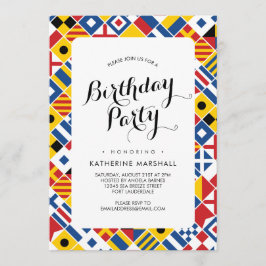 信号航海のフラグパターン誕生日 招待状