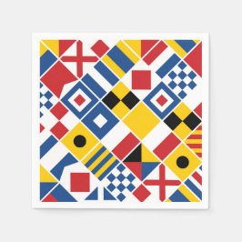 信号航海のフラグパターン スタンダードカクテルナプキン