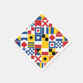 信号航海のフラグパターン スタンダードカクテルナプキン (角)