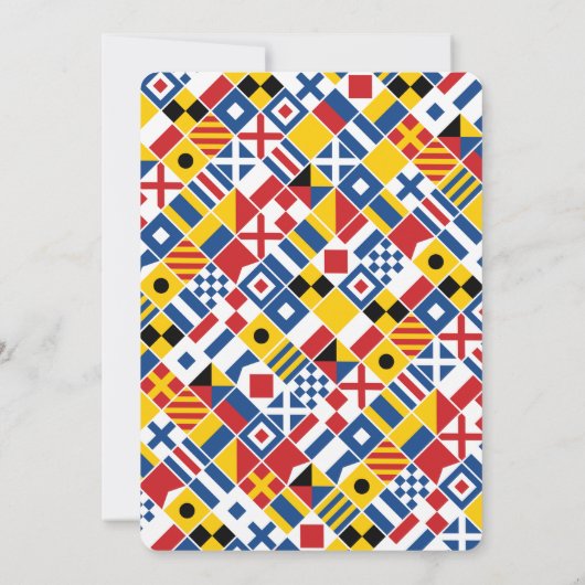 信号航海のフラグパター結婚ン 招待状 (裏面)