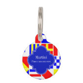 信号航海のフラグ王室のクローバーモノグラム ペット　ネームタグ (裏面)