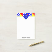 信号航海のフラグ王室のクローバーモノグラム ポストイット (デスク上)