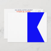 信号航海の文字Aフラグ(Alfa) ポストカード (正面/裏面)