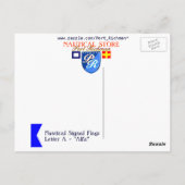 信号航海の文字Aフラグ(Alfa) ポストカード (裏面)