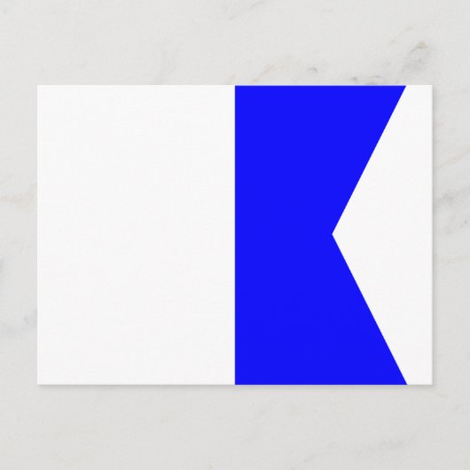 信号航海の文字Aフラグ(Alfa) ポストカード (正面)