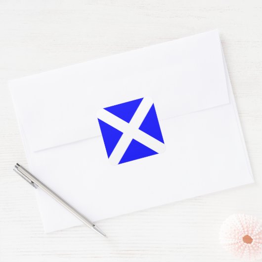 信号航海の文字Mフラグ(Mike) スクエアシール (封筒)