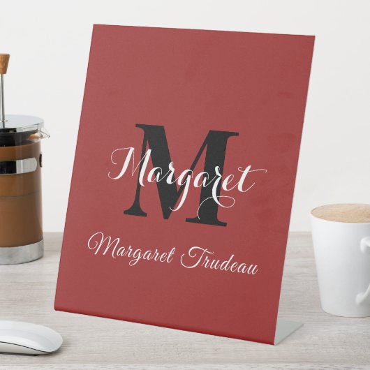 信号赤カスタム台座名表示 台座サイン (インサイチュ)