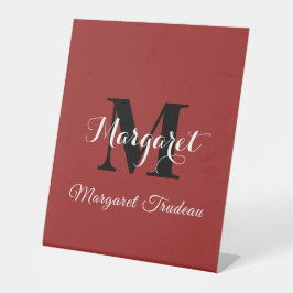 信号赤カスタム台座名表示 台座サイン