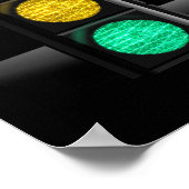 信号（赤）黄色 ポスター (角)