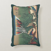 信州　伊那川橋　望　のじり　by　広重 アクセントクッション (正面(垂直))