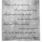 信念のデザインを清潔にする美しい灰色の/silver シャワーカーテン (正面)