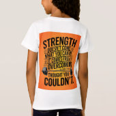 信念の強さ Tシャツ (裏面)