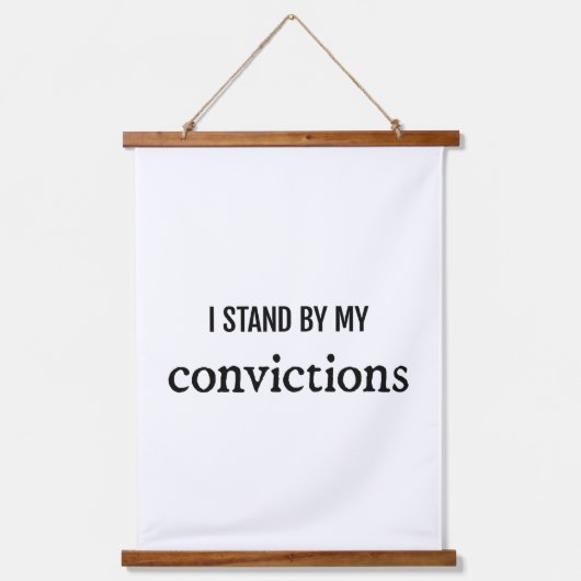 信念の木材の上の壁のタペストリー 吊り下げ型タペストリー (正面)