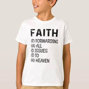 信念を持ってあらゆる問題を天国に転送 Tシャツ