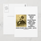 信念を持つ一人の社会的権力引用文 ポストカード (正面/裏面)