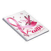 信念トンボ乳がん認識度Tシャツ ノートブック (右側)