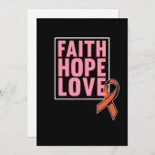 信念ホープラブ白血病認識度オレンジリボン サンキューカード (正面/裏面)