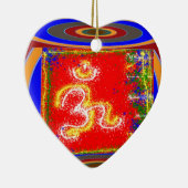 信念Shakti: 情熱の献呈力の平和 セラミックオーナメント (右)