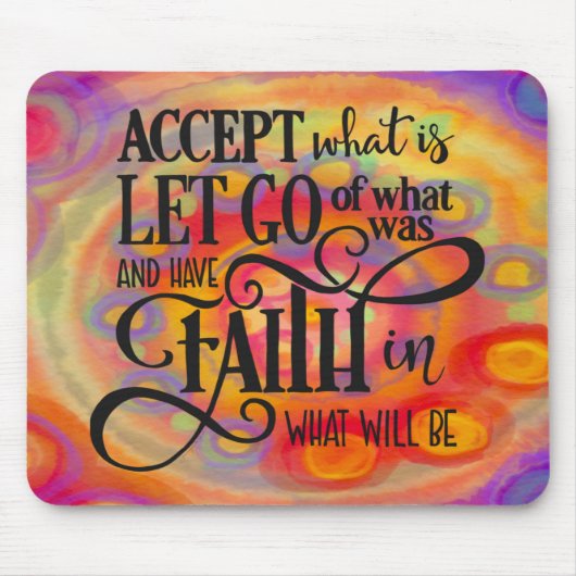 信感動的モダン念引用文 マウスパッド (正面)