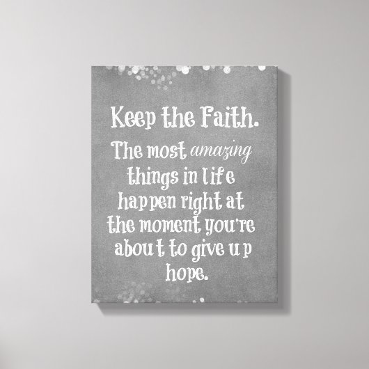 信感動的保教引用文 キャンバスプリント (正面)