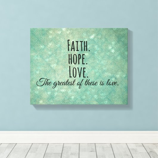 信感動的念の願い聖句 キャンバスプリント (インサイチュ (ウッドフロア))