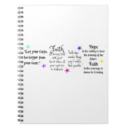 信感動的頼と希望に関する引用文 ノートブック
