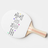 信感動的頼と希望に関する引用文 卓球ラケット (横)