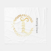 信救念のパパに対する恩寵の贈り物 フリースブランケット (正面(横))