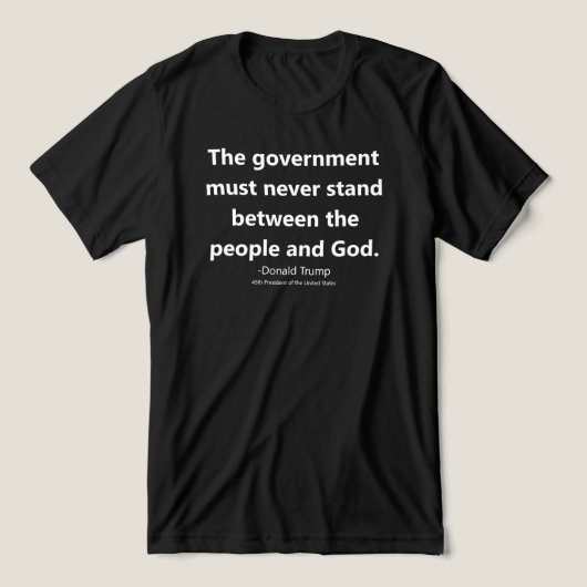 信教の自由ドナルドトランプ引用文 トライブレンドＴシャツ (デザイン正面)