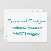 信教の自由 ポストカード (正面/裏面)