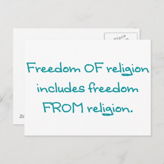 信教の自由 ポストカード (正面/裏面)