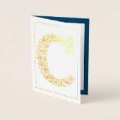 信書Cイニシャル航空便 箔カード (正面)