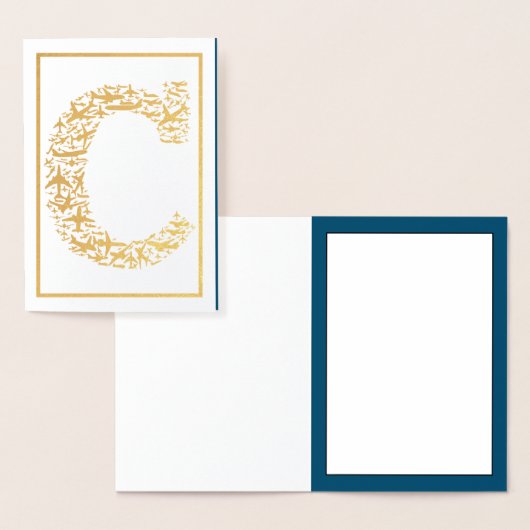 信書Cイニシャル航空便 箔カード (ディスプレー)