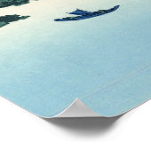 信濃国の諏訪湖（北斎） ポスター (角)