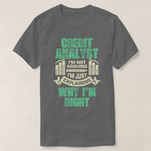 信用おもしろいアナリストの贈り物 Tシャツ (デザイン正面)