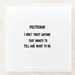 信用しない ガラスコースター