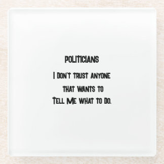 信用しない ガラスコースター