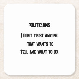 信用しない スクエアペーパーコースター