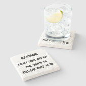 信用しない ストーンコースター (横)