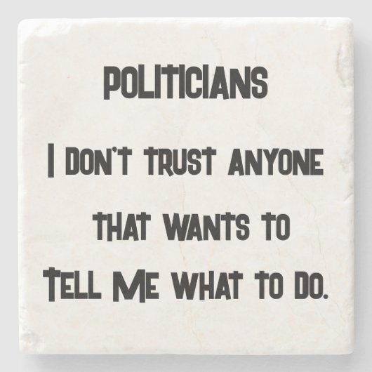 信用しない ストーンコースター (正面)