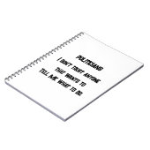 信用しない ノートブック (左側)