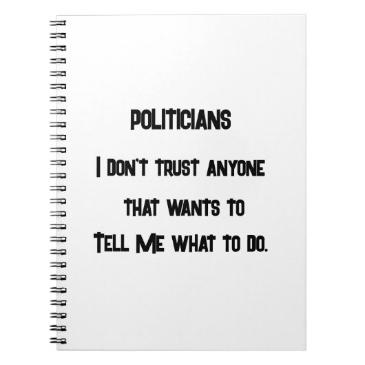 信用しない ノートブック (正面)