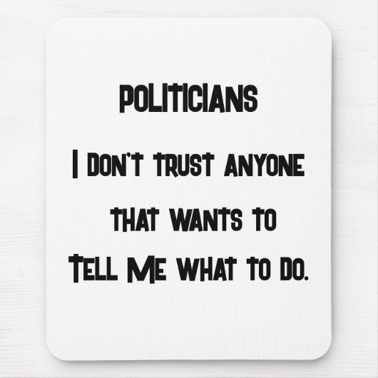 信用しない マウスパッド (正面)