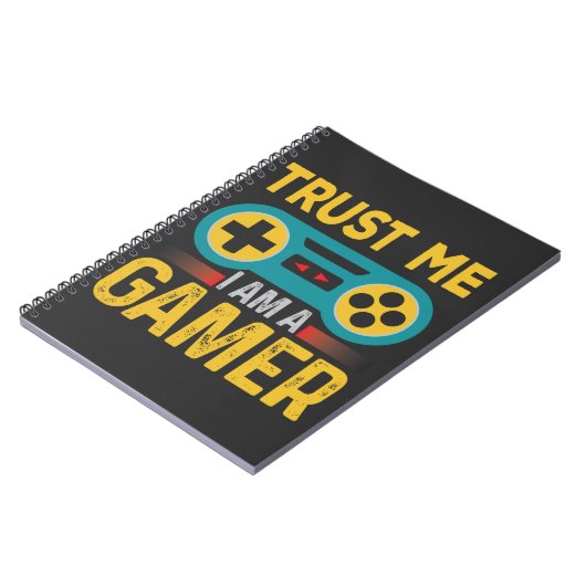 信用しろ、俺はゲーマーだ、面白いゲーマーの名言 ノートブック (左側)