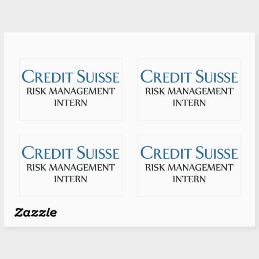 信用リスク管理インターン 長方形シール (シート)